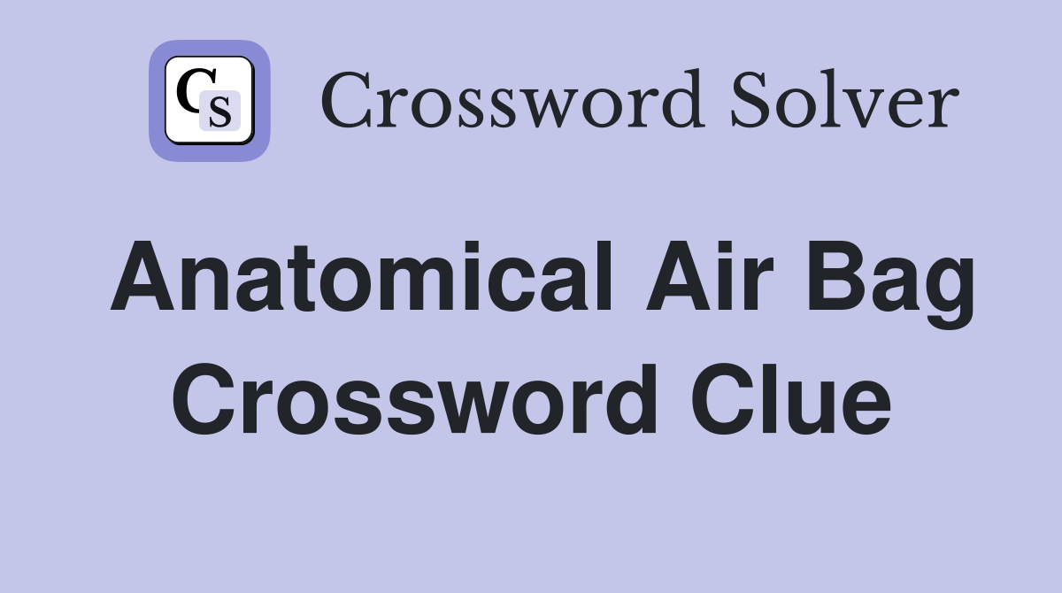 Anatomical air bag Crossword Clue Answers Crossword Solver